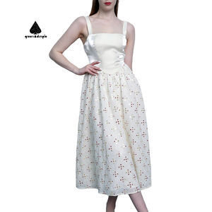 Dress malam kasual wanita, gaun malam elegan modis satin mewah putih untuk musim panas - Product Image 1