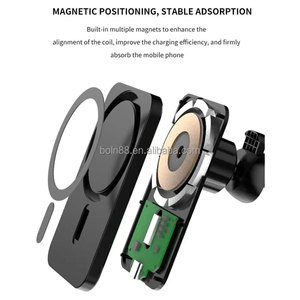 CE ROHS FCC 15W QC 3.0 ricarica rapida forte magnetico senza fili porta cellulare caricabatteria per auto per iPhone <span class=keywords><strong>Samsung</strong></span> - Product Image 2