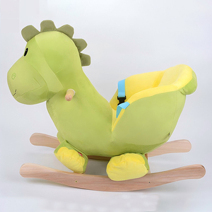 Kids <b>Dinosaur</b> Wooden Plush Rocking <b>Chair</b> - Best-selling Adorable Design - Product Image 3