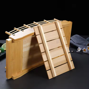 Grand plateau à sushi en bois Sashimi, pont en arc de bambou, plateau à sushi, bateau pour restaurant japonais - Product Image 2