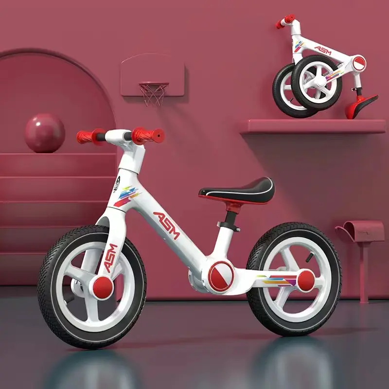 새로운 패션 어린이 단일 속도 나무 균형 자전거 스틸 포크가있는 어린이를위한 인기있는 스포츠 장난감