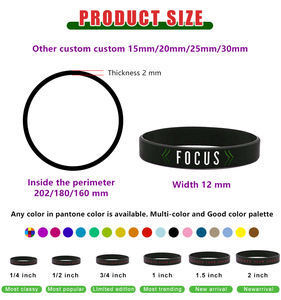 Özelleştirilmiş meme kanseri farkındalık bilezikler/pembe şerit aktivite kauçuk bileklik - Product Image 6