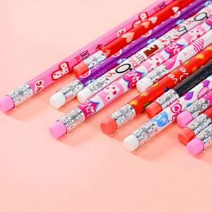 Crayons en bois personnalisés mignons en édition limitée pour la Saint-Valentin, crayons standard pour étudiants, vente en gros - Product Image 4