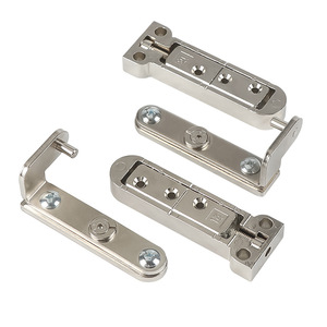 Charnières dissimulées en acier inoxydable, réglables à 180 degrés, pour portes en bois, robustes, paire supérieure et inférieure - Product Image 1