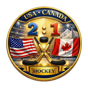 Moneda Conmemorativa del Equipo de Hockey de EE. UU. Campeón del Mundo, Artesanía en Metal, Decoración Deportiva, Regalo Coleccionable - Product Image 6