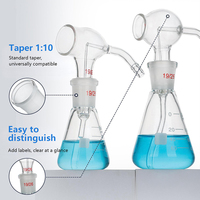 Flacon pulvérisateur triangulaire en verre borosilicate de laboratoire pour chromatographie TLC avec boule en caoutchouc – Ensemble complet