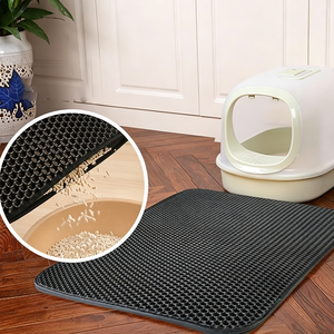 Tapis pour litière pour chat - Tapis anti-éclaboussures en EVA en nid d'abeille, résistant à l'humidité, livraison directe - Product Image 4