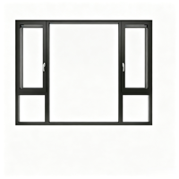 Ventana Abatible de Aluminio con Apertura de 180 Grados, Aislamiento Térmico y Acústico, Estilo Moderno Minimalista para Balcones