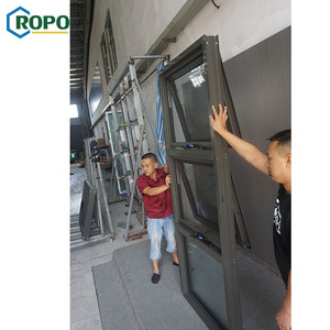 Fenêtres à <span class=keywords><strong>double</strong></span> <span class=keywords><strong>vitrage</strong></span> en aluminium à ouverture verticale avec système de levage à chaîne et auvent - Product Image 4