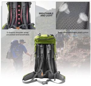Muestra Gratuita de Mochila Impermeable Ligera para Senderismo y Camping con Cubierta para Lluvia, para Viajes al Aire Libre y Montañismo - Product Image 5