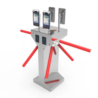 Porte verticale de tourniquet de trépied de machine d'entrée de balayage de carte de contrôle d'accès avec la reconnaissance de visage