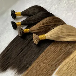 Hot-selling Top Quality Prebond Cuticle Aligned Cambodian Human Hair Extensions Flat Tip Raw Hair