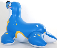 Jouets gonflables mignons en forme de grand phoque bleu mat pour enfants
