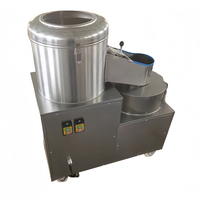 Eenvoudige Bediening Aardappelen Aardappelwasmachine Dunschiller En Snijmachine
