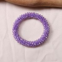 Coleteros de cristal con purpurina, coleteros apilables, pulseras elásticas con cuentas, sujetadores de cola de caballo, bandas para el cabello con diamantes de imitación brillantes