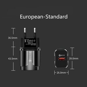 A Mazon Quick Charge QC3.0 Cargador USB Cargador de pared para teléfono móvil Adaptador de carga rápida para IPhone Android Huawei <span class=keywords><strong>Xiaomi</strong></span> <span class=keywords><strong>3s</strong></span> EU US - Product Image 6