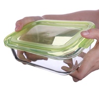 Boîte à lunch rectangulaire en verre de haute qualité avec un design moderne, sécuritaire pour les aliments et dotée de fonctions de conservation de la fraîcheur