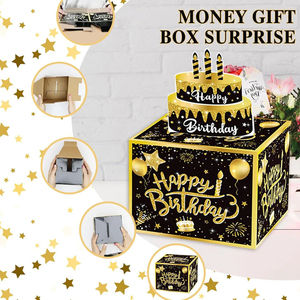 Caja de Regalo de Dinero <span class=keywords><strong>para</strong></span> Cumpleaños, Tarjeta de Felicitación con Diseño <span class=keywords><strong>Divertido</strong></span> de Caja de Dinero, Regalos Creativos de Cumpleaños <span class=keywords><strong>para</strong></span> Hombres y Mujeres, Decoraciones de Fiesta Sorpresa - Product Image 3