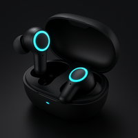 Écouteurs sans fil TWS pour la course nocturne 5.3 avec lumière LED lumineuse, design sportif étanche et longue autonomie de la batterie