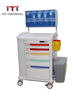 Chariot médical réglable en ABS pour usage médical, chariot d'urgence, chariot <span class=keywords><strong>de</strong></span> soins infirmiers, chariot <span class=keywords><strong>de</strong></span> <span class=keywords><strong>travail</strong></span> CE, prix abordable - Product Image 2