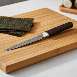 Cuchillo Japonés de Hoja Fija de Acero Damasco VG10 de 9.4 Pulgadas, Mango de Ébano, Mini <span class=keywords><strong>Cuchillos</strong></span> para Camping y Caza - Product Image 2