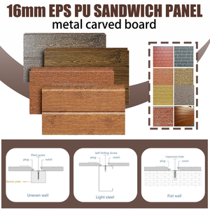 Panneaux de bardage en PU sculpté en métal de 16 mm, panneaux muraux extérieurs isolés et décoratifs en mousse de polyuréthane avec <span class=keywords><strong>isolation</strong></span> - Product Image 4