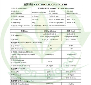 Порошок экстракта алоэ вера, косметический гель, органическое замораживание, гель алоэ вера, полисахарид, высушенный порошок 200X - Product Image 2