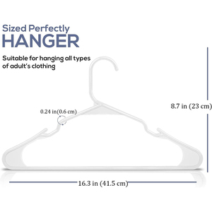 Super Heavy Duty Non-Slip Eco-Friendly Flexible <b>Black</b> Plastic Suit Hangers High Quality Premium Modern Space-Saving Wardrobe - Product Image 2
