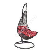 Chaise suspendue d'extérieur DAIJIA en rotin PE, chaise à bascule individuelle