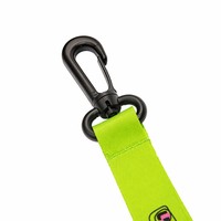 Lanière de transfert thermique Source Factory en polyester écologique, douce, personnalisée, couleur verte, imprimée, avec dispositif de sécurité détachable