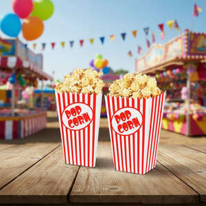 Cajas de Cartón Desechables Personalizadas para Palomitas de Maíz con Laminado Brillante para Uso Alimentario - Empaque para <span class=keywords><strong>Sushi</strong></span> y Papas Fritas con Relieve Mate - Product Image 1