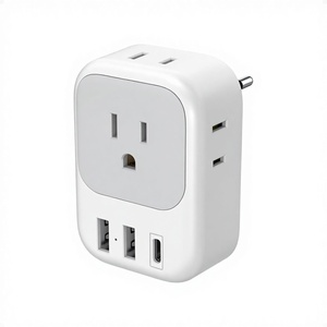 <span class=keywords><strong>TESSAN</strong></span> Adaptateur de prise européenne de type C, 4 prises, 3 ports USB (1 USB-C), 100-240V, protection contre les surintensités, adaptateur de voyage - Product Image 5