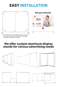 Stand Espositivo Personalizzato Pieghevole Ecologico Leggero Portatile alla <span class=keywords><strong>Moda</strong></span> per Fiere con Tessuto Tensionato Autoportante - Product Image 3