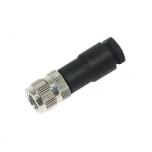 A Code Female Straight Harting Connector Plug M8 6 Pin For Cable Assembly