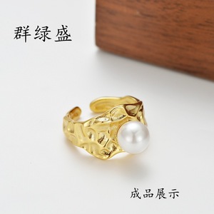 Bague ouverte en argent sterling S925 Qunlvsheng, design floral, bijoux ajustables, unisexe, à porter au quotidien - Product Image 4