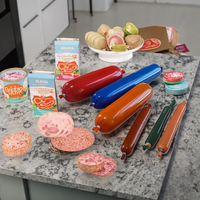 Film laminé en nylon polyamide de qualité alimentaire pour saucisses, durable, souple, barrière, surface unie/brillante, différentes couleurs disponibles