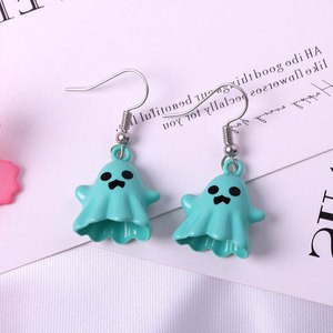 Cross-Border Hot Sale Halloween Gothic Ghost Three-Dimensional Alloy Pendant <b>Earrings</b> Party Gifts for Ladies Fashion <b>Dangle</b> - Product Image 3