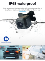 Caméra de recul de voiture HD étanche Vision nocturne Angle de vision réglable à 90 degrés Double interrupteur