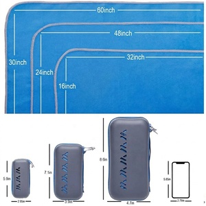 Personalizado portátil Eva de microfibra de secado rápido toalla caso para viajes de playa senderismo mochila Yoga gimnasio deportes - Product Image 4