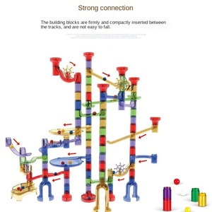 Juego de canicas de plástico brillante de 192 piezas con elevador motorizado, juguetes de bloques de construcción, regalos de Pascua para niños y niñas - Product Image 2