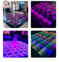Luces de Escenario, Piso de Baile Magnético 3D de Vidrio Templado, Panel de Espejo Infinito DMX, Piso de Baile LED para Bodas y Fiestas