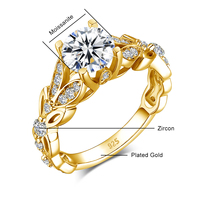 Bijoux fins, bague de fiançailles en argent sterling avec motif en filigrane de papillon, 2 carats de moissanite pour femmes