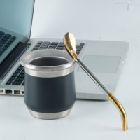 Cuillère-paille en acier inoxydable pour café, lait, thé, jus, avec filtre à thé et agitateur, accessoires de boisson réutilisables