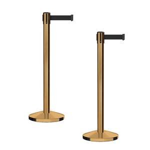 Postes de Control de Filas Personalizados al por Mayor de China, en Cromo/Dorado/Negro, con Barandilla Retráctil para Uso en Supermercados - Marca Ufeiya - Product Image 2