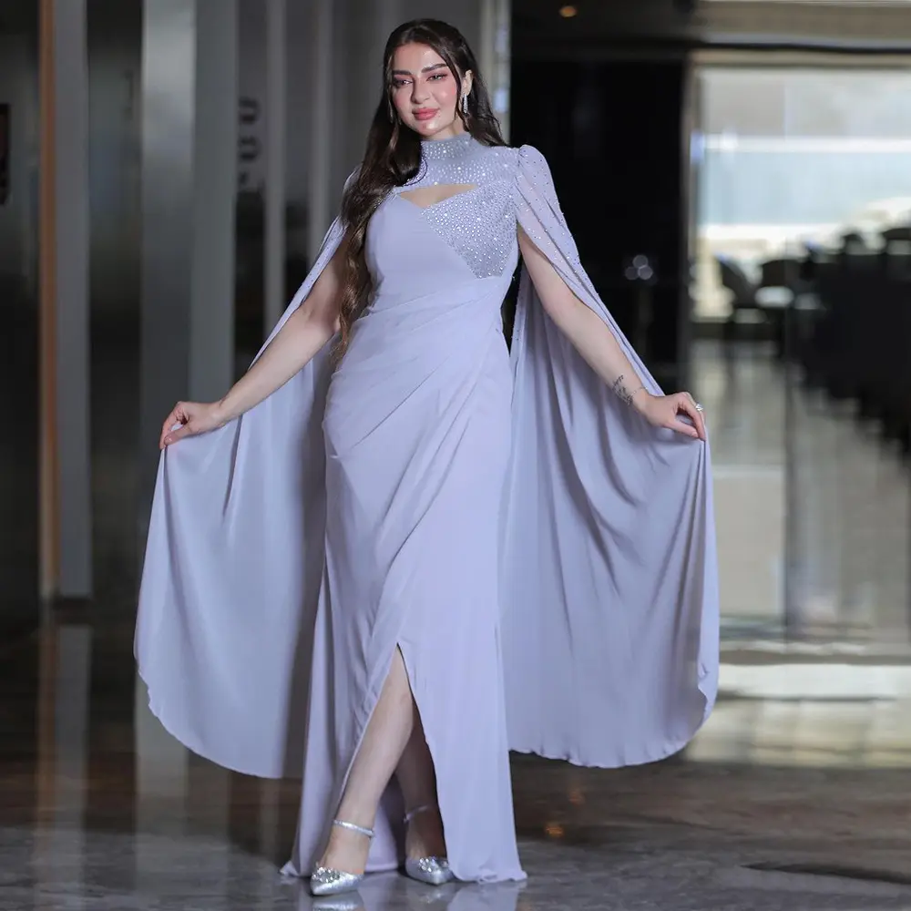 महिलाओं की सुरुचिपूर्ण फैशन पोशाक 2024 रमजान ईद पुष्प मनके कढ़ाई उच्च गुणवत्ता कफ्तान रमजान सेक्विन स्फटिक पोशाक