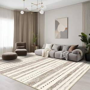 Modern Large Area <b>Rugs</b> Brown Stripes Pattern <b>Non</b> <b>Slip</b> <b>Non</b> Shedding Soft Rectangular carpet for Home Decor Custom in Stock - Product Image 1