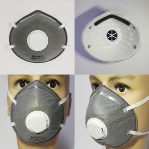 Masker debu N95, Respirator pola datar katup pernapasan aktif efisiensi tinggi - Product Image 6