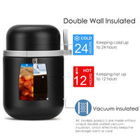 Conteneur isotherme en acier inoxydable pour aliments, boîte à lunch étanche pour enfants et adultes, impression personnalisée, 300-500 ml, garde la chaleur pendant 12 heures