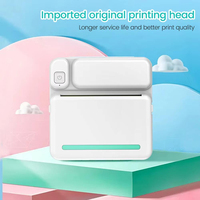 Printer Thermal Mini Portabel Nirkabel Saku, Stiker Kartu & Label Foto USB Ponsel, Produk Tanpa Tinta Stok Tinggi