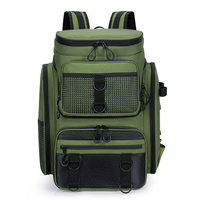 Mochila de pesca profesional personalizada privada con nombre impreso Material RPET Bolsa de señuelo de gran capacidad de alta calidad